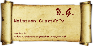 Weiszman Gusztáv névjegykártya
